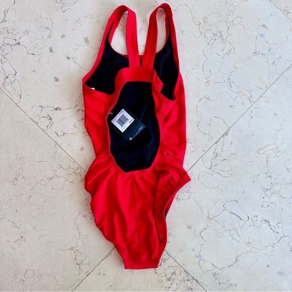 Nike Red One Piece Racerback Competitive Swimsuit size 4 (or size 30) NWT - Picture 7 of 12